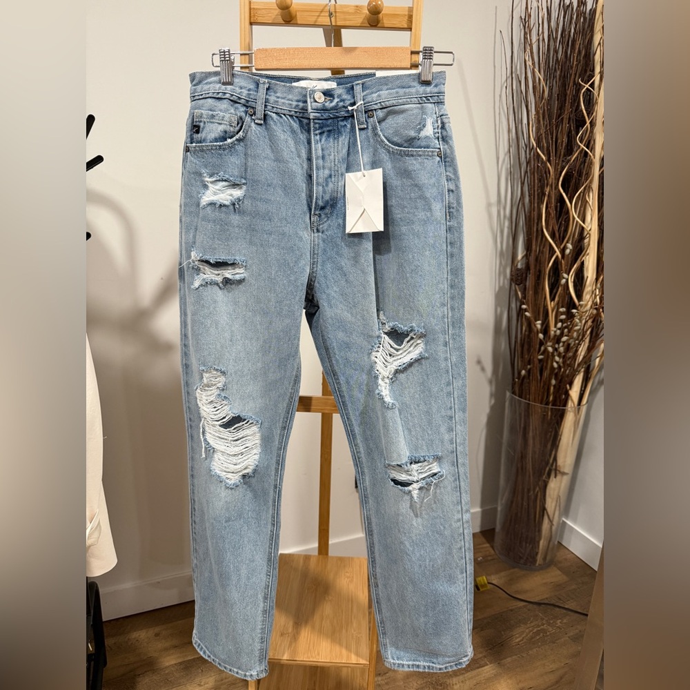 KanCan Light Blue Distressed Boyfriend Jeans